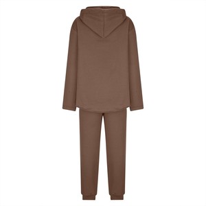 Unisex Solid Color Cotton Tracksuit Set Half-<b>Zip</b> <b>Hooded</b> Casual Breathable Streetwear Regular Fit Winter Full Length Heavyweight - Product Image 5