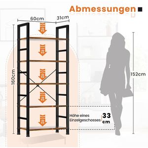 Étagère d'angle moderne à 5 niveaux pour garage, kit de rangement, CD et livres - Product Image 3