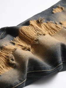 Pantalones Vaqueros Personalizados 2026 para Hombre, Elásticos, Corte Slim Fit Recto, Edición Business, Holgados, Tallas Grandes, Formales, Casuales, Vaqueros Desgastados - Product Image 5