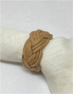 Handwoven Bamboo Rope Modern Eco-Friendly Durable Napkin Ring Serviette Holder for Wedding Farmhouse Beach <b>Table</b> Decor - Product Image 1
