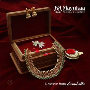 Traditional Kerala Style Palakka Mala Fashion Jewelry Set - Product Image 2
