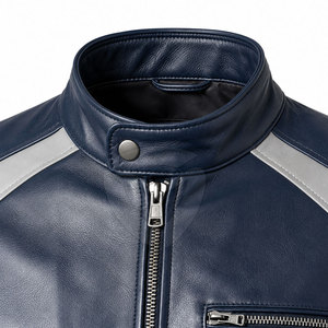 Trendy Streetwear <b>Leather</b> <b>Jacket</b> Biker Look Zipper Slim Fit <b>Winter</b> <b>Jacket</b> For Daily Wear And Wholesale Market - Product Image 5