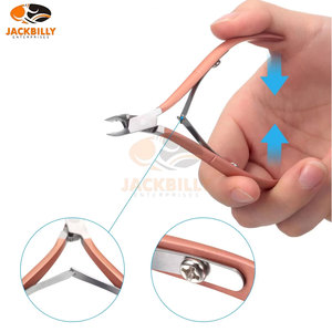 Customized Rose Gold Plated Cuticle Nippers Stainless Steel Pedicure Manicure Tool for Fingernails Cuticle Cutter for Perfect - Product Image 2