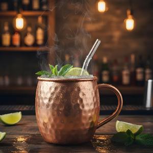 Mug à cocktail en cuivre, mug Moscow Mule en cuivre, mug en cuivre fait main, tasse en cuivre martelé, mug à boire en cuivre, mug en cuivre vintage - Product Image 1