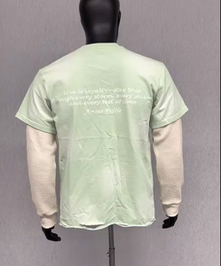 Camiseta de algodón con lavado ácido al por mayor OEM, camiseta personalizada de peso pesado con impresión DTG, camiseta vintage negra extragrande con efecto lavado. - Product Image 4