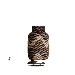 Rattan Woven Vintage <b>Vase</b> <b>Small</b> Round Floral Plants for Farmhouse Home Decor At Wholesale Price From India - Product Image 6