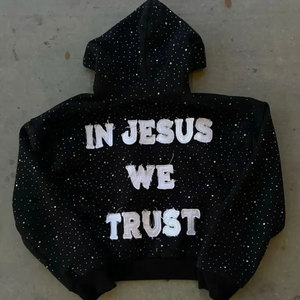 High Quality Heavyweight 100% Cotton Men's Hoodie Streetwear <b>Style</b> Hooded Collar Solid Pattern Winter Pullover Hoodies Thermal - Product Image 3