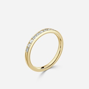 Anillo de Aniversario de Media Eternidad con Diamante Redondo Brillante de 2.50CT, Oro Amarillo de 14KT, Joyería Personalizada al por Mayor - Product Image 2