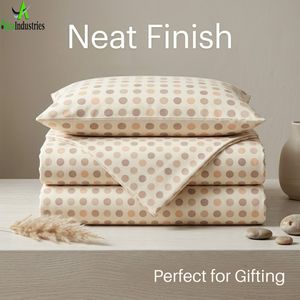 King Size Polka Dot Bedsheet <b>Set</b> Soft Cotton Printed <b>Bedding</b> <b>Set</b> with Pillow Covers Lightweight Breathable Modern Bedroom Decor - Product Image 5