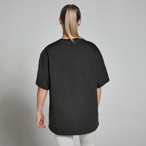 เสื้อยืดออกกำลังกายผู้หญิงสีดำทรงโอเวอร์ไซส์ แขนเสื้อแบบดรอปโชว์เดอร์ ทรงหลวม เหมาะสำหรับฟิตเนสและออกกำลังกาย ขายส่ง เสื้อลำลองผู้หญิง - Product Image 3