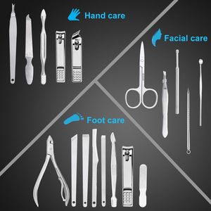 Set Professionale di 18 Pezzi per Manicure e Pedicure in Acciaio Inossidabile, Kit per Tagliare Unghie di Mani e Piedi - Product Image 2
