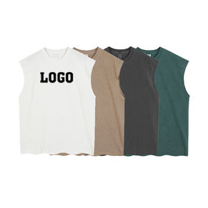 Camisetas Deportivas Personalizadas al por Mayor, Lisas, Teñidas, 100% Algodón, Transpirables, Ecológicas, de Manga Corta, Unisex, para Hombre - Product Image 3