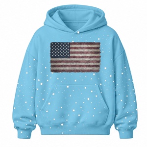 Sudadera con Capucha HC AURA para Hombre, Invierno, Calidad Premium, Estilo Urbano, Hombros Caídos, Forrada, Color Azul, Algodón/Poliéster, Nuevo Diseño - Product Image 1
