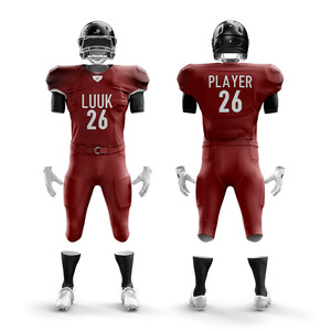 Ensemble de maillot et short de football américain personnalisé pour hommes, uniforme cousu, taille plus, respirant, antibactérien, séchage rapide - Product Image 1