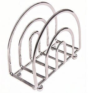 Porta Servilletas de Acero Inoxidable Hecho a Mano con Acabado Pulido Espejo, Perfecto como Accesorio Elegante para Mesa y Organización - Product Image 1
