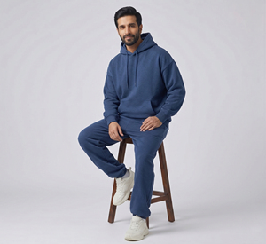 Conjunto Deportivo Oversize para Hombre, Sudadera con Capucha de Hombros Caídos y Pantalones Anchos de Felpa de 500 GSM - Product Image 5