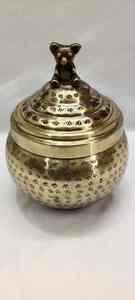 Boîte de rangement décorative en métal rond pour fruits secs avec couvercle en forme d'oiseau, idéale pour la maison et les cadeaux - Product Image 5