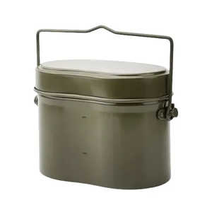 Portable Outdoor Aluminum <b>Mess</b> <b>Tin</b> Set Tactical Camping Cookware Lunch Box for Survival Use - Product Image 4