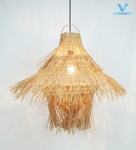 Lámpara Colgante de Techo de Bambú y Ratán Tejida, de Última Tendencia, para Decoración de Cafeterías y Restaurantes - Product Image 4