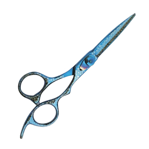 Professional Blue Titanium Hair Cutting <b>Scissors</b> Stainless Steel Barber Shears Salon Hairdressing <b>Scissor</b> OEM Custom Logo - Product Image 1