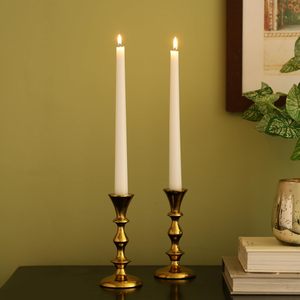Elegant Golden Metal <b>Taper</b> <b>Candle</b> <b>Holder</b> Stand Decorative Candlestick <b>Holder</b> for Living Room Dining Table Bedroom Home Decor - Product Image 5