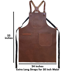 Delantal de Cuero Unisex al por Mayor con Bolsillos, Calidad Premium y Correas Ajustables para Uso en Restaurantes y Bares 2026 - Product Image 6
