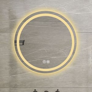 27-Inch Gepolijst Kristal Led Slimme Verlichting Badkamer Make-Up Spiegel Enkele Muur Met H Led Voor Badkamers - Product Image 2