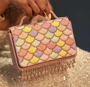 Sacs à main en gros – Assortiment de sacs à main pas chers de style indien, sacs à main de créateur faits à la main avec perles - Product Image 5