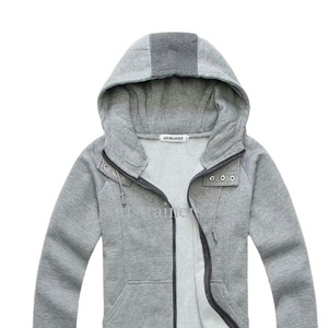 Solid Winter 100% Polyester Zipper-<b>Up</b> ODM Hoodie - Product Image 1