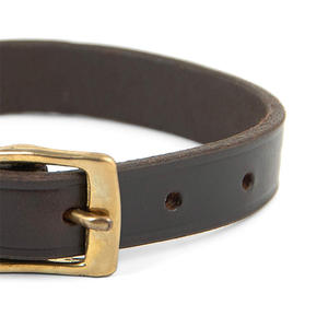 Collier pour chien en cuir de vachette robuste avec boucle de verrouillage métallique, réglable, durable, respirant, pour l'entraînement - Product Image 4