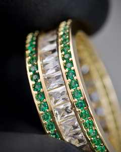 Anillo de Eternidad de Alta Calidad con 3 Filas Giratorias de Plata de Ley 925 y Diamantes Moissanite VVS para Hombre - Product Image 4