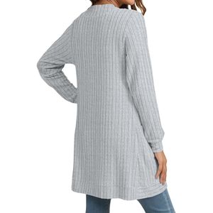 Cárdigan Personalizado para Mujer, Estilo Minimalista, Manga Larga, Tono Neutro, Básico para Uso Diario, Acrílico Premium, Suéter Holgado - Product Image 2