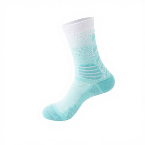 Chaussettes de sport antidérapantes vertes mi-mollet, chaussettes athlétiques épaisses à fond éponge, respirantes et résistantes à l'usure pour la course et le football - Product Image 5
