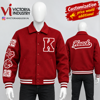 Blouson universitaire pour homme personnalisé, style bomber, avec écussons brodés en chenille, pour club universitaire, streetwear abordable