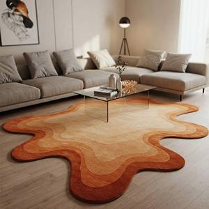 Alfombra de Forma Irregular Hecha a Mano |   Alfombra de Estilo Artístico Moderno |   Alfombra de Alta Densidad Sin Desprendimiento de Fibra, con Degradado de Color, para Decoración del Hogar, Precio de Fábrica - Product Image 1