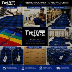 Camisa de Franela a Cuadros de Manga Larga Personalizable de Alta Calidad para Hombre, Corte Regular, Casual, Azul y Negro, Tejido Entrecruzado, Manga Larga, Cuello Camisero - Product Image 6