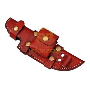 Funda de cinturón de cuero genuino hecha a mano para cuchillo, soporte multiusos, funda para cuchillo de hoja fija de caza, estuche de transporte EDC para la cintura - Product Image 1