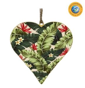 Heart Shaped Mushroom Print Christmas Ornament Classic Style Handicraft Woodland Mushroom Heart Hanging Decor - Product Image 4