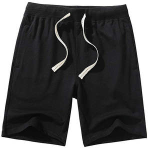 Short en molleton pour homme, couleur noire, personnalisable, à séchage rapide, respirant, pour la gym, avec logo et taille sur mesure, best-seller - Product Image 1