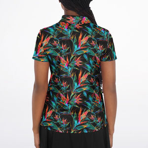 Polo de Golf de Manga Corta para Mujer de Alta Calidad, Personalizable con Logotipo, Sublimación Térmica, Informal, Tejido, para Exteriores - Product Image 4