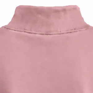 Sweat-shirt rose poudré pour femme, col montant, manches longues, pull oversize en polaire, col haut, décontracté, streetwear d'hiver, pull tendance - Product Image 4