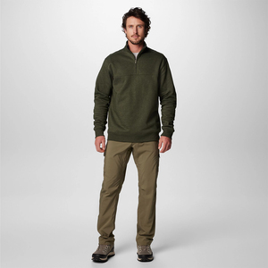 Sudadera de Forro Polar Verde Oliva para Hombre, Cuello Alto, Corte Regular, Estilo Casual para Otoño - Product Image 4