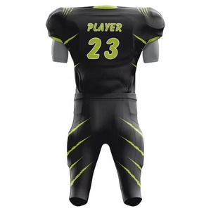 Uniforme de football américain pour adultes de haute qualité, conçu sur mesure, respirant, avec logo sublimé, short, numéro personnalisé, directement de l'usine - Product Image 2