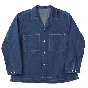 Chemise en jean pour homme, col montant, personnalisable, décontractée, printemps, manches longues, chemise en jean noire, haute qualité, service OEM - Product Image 4