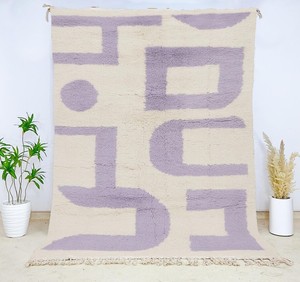 Alfombra Beni Ourain Marroquí Auténtica Hecha a Mano, de Lana Anudada a Mano, Pelo Medio Grueso, Lavable, para Decoración del Hogar, Dropshipping - Product Image 2
