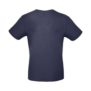 Men's Navy Blue O-Neck Short Sleeve <b>T</b>-<b>Shirt</b> 100% Cotton Solid Color Casual Jersey Fit Regular Length Plain Dyed Knitted - Product Image 6