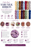 Ruban en soie de sari teint sur mesure en gros, fil de tissu en soie recyclée pour le tissage, le tricot, le crochet, la fabrication de bijoux, l'artisanat, Conifer