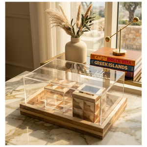 Juego de Incienso Bakhoor Estilo Árabe con Bandeja Incrustada de Madera de Sándalo, Caja para Uso Religioso, Difusor de Aromaterapia Ecológico - Product Image 1