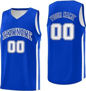 Camisetas de Baloncesto Estampadas Profesionales/ 100% Poliéster Transpirable de Secado Rápido Reversible con Nombres de Equipo Personalizados Tallas Grandes - Product Image 5