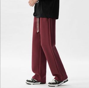 Custom Logo Print Men Straight Leg Sweat Pants Polyester Loose Fit Sweatpants <b>Drawstring</b> Casual <b>Drawstring</b> Jogger Pants <b>Trousers</b> - Product Image 1